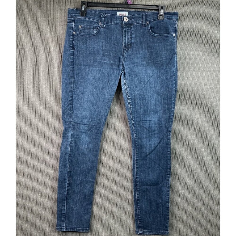 Mudd Womens Junior Size 15 Blue Slim Fit Denim Jeans Low Rise